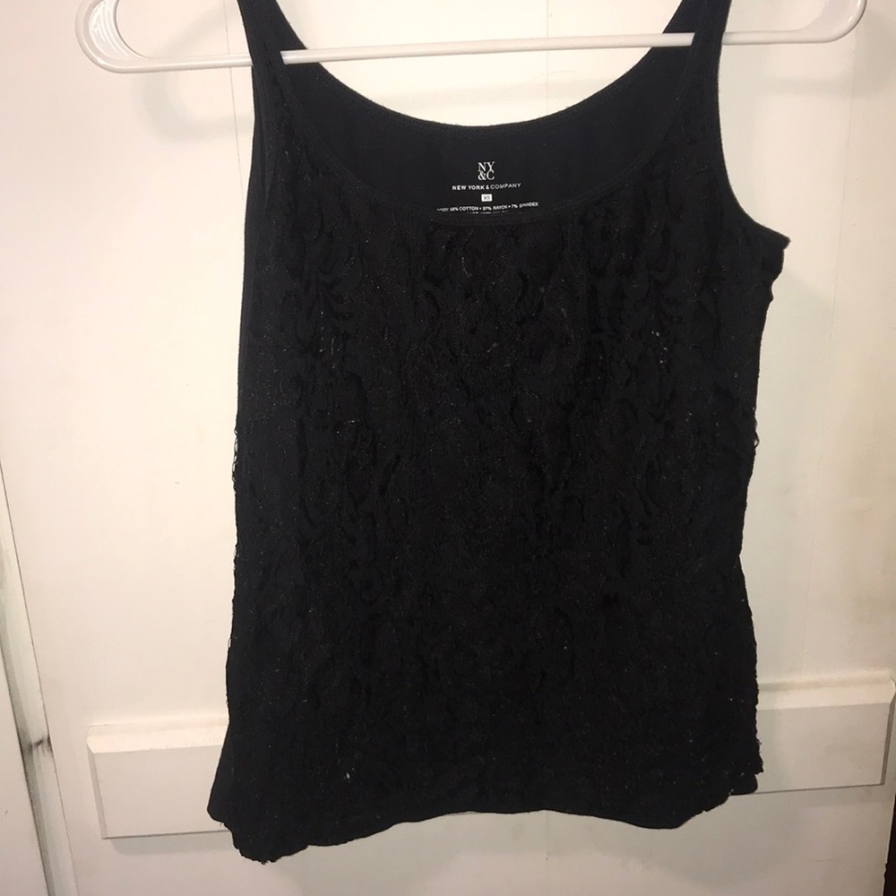 Black lace tank top new york and company